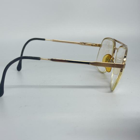 Vintage Luxottica Carlos 2 Silver Pilot Half-Rim Sunglasses Italy H17130 - Picture 4 of 7